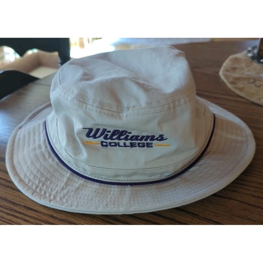 Williams College University Bucket Fishing Khaki Hat Williamstown Mass L/XL